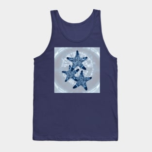 Sea Star Mandala Indigo Blue Tie Dye Tank Top